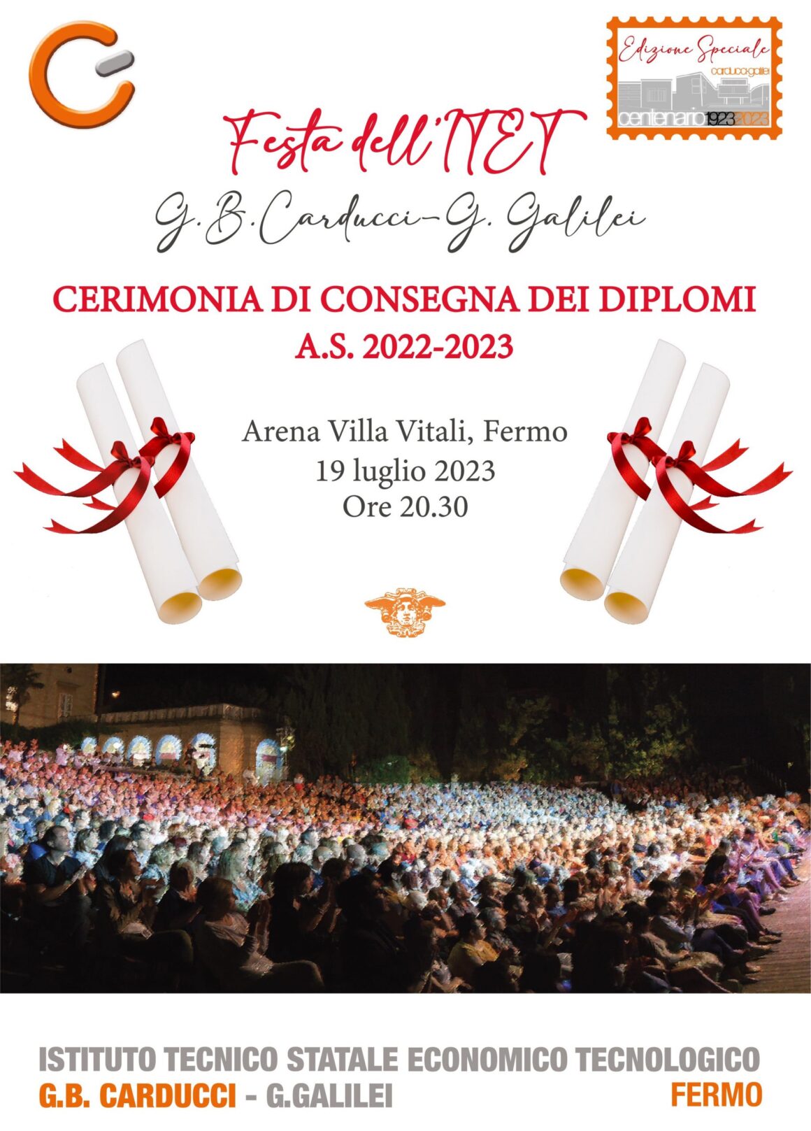 Itet Carducci-Galilei, mercoledì 19 luglio la cerimonia diconsegna dei diplomi a Villa Vitali
